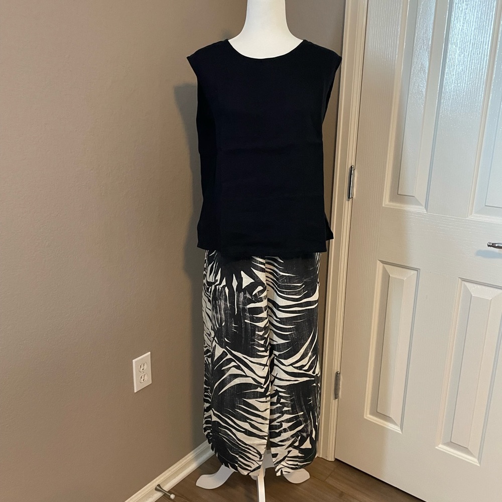 Bryn Walker-Pasha Pant-Medium-Print Linen-Made in the USA brand